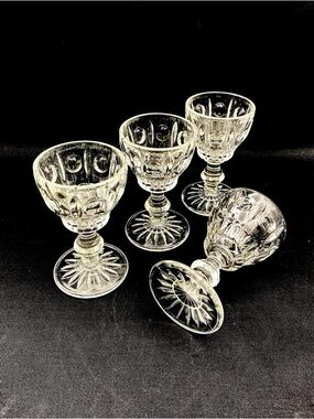 Vintage Colony Classique Thumbprint Cordial Glasses Set of 4 1960s